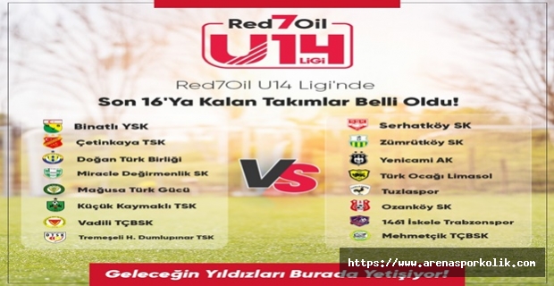 Red7Oil U14 Ligi'nde Final Yolu Eşleşmeleri Salı Günü Belli Olacak..!